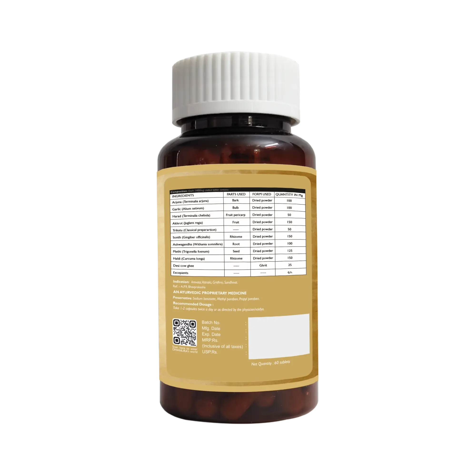 Shulantak Vati - Helps Keep Joints Strong, Flexible & Free- Dhanura Ayurveda